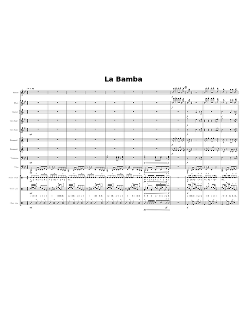 La bamba – Ritchie Valens La bamba – For Small Marching Band