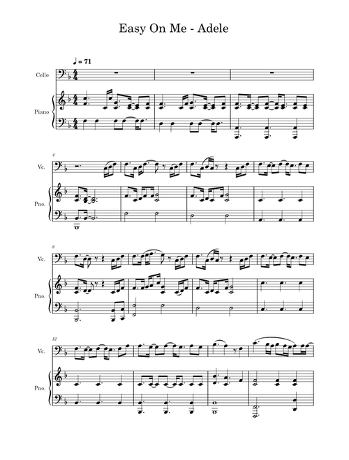 Easy On Me – Adele Cello