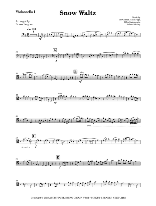 Snow Waltz (Arr. Bruno Fragoso de Almeida) - Lindsey Stirling (Cello Solo)