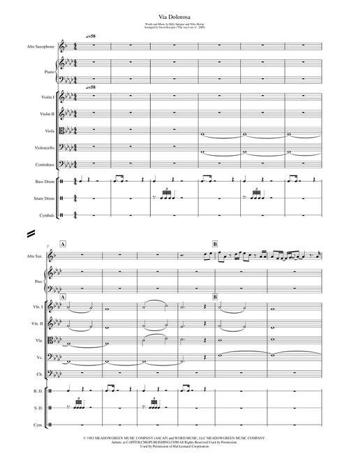 Via Dolorosa (Arr. David Kocijan) - Sandi Patty (Large Ensemble)