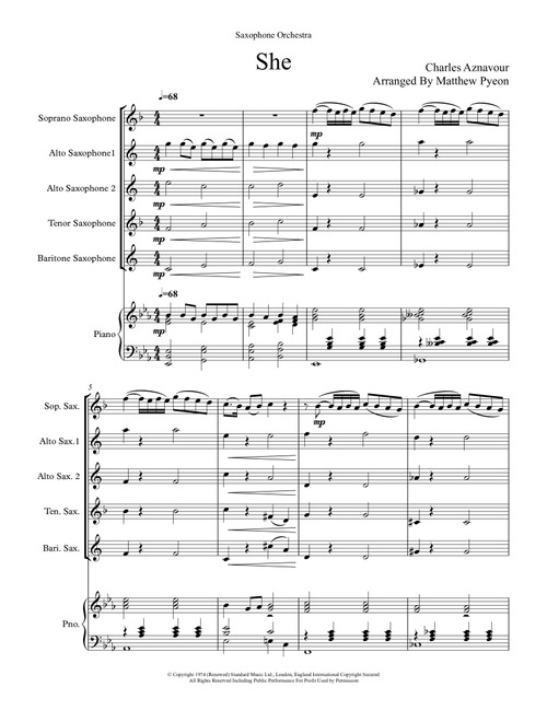 She (Arr. Matthew pyeon) - Elvis Costello (Woodwind Ensemble)