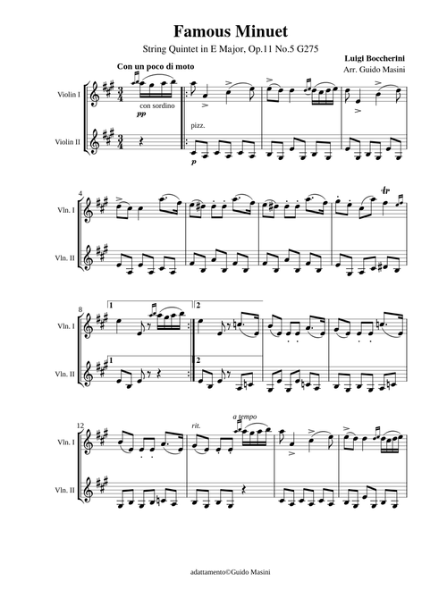 Boccherini - Famous Minuetto
