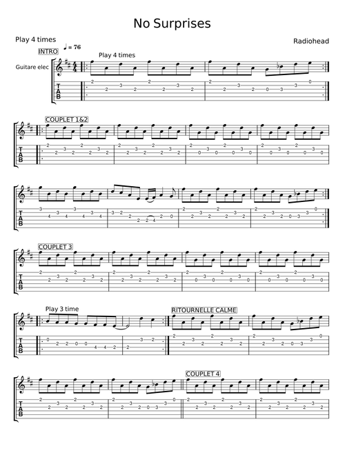 No surprises - Radiohead