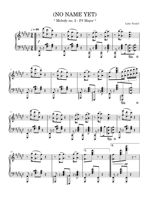 Melody 2 In F# Major