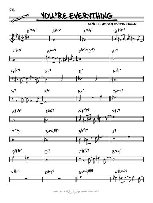You're Everything - Chick Corea Elektric Band (Real Book - Melody-Chords)