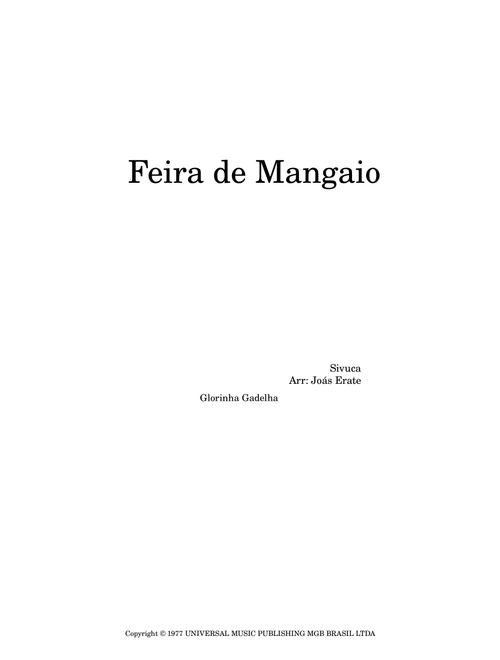 Feira De Mangaio (Arr. Joás Erate) - Severino Dias De Oliveira, Maria Da Gloria Gadelha (String Ensemble)