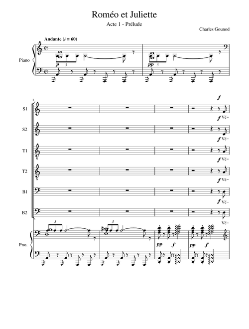 Gounod, Roméo et Juliette: Acte 1, Prélude