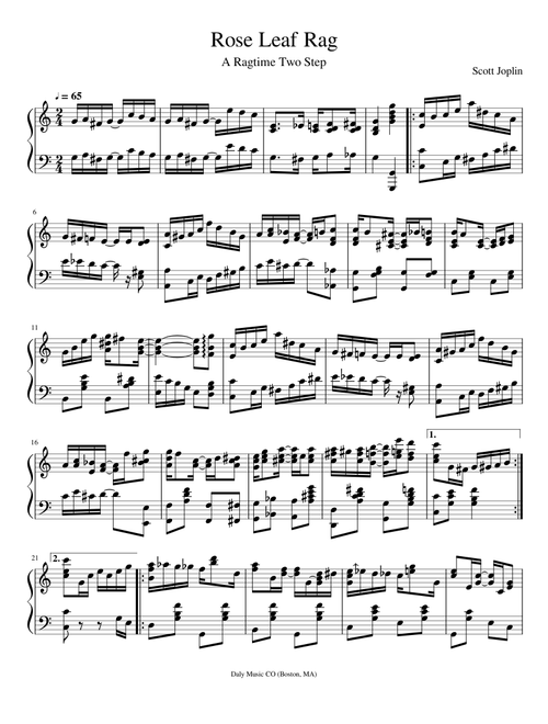 Rose Leaf Rag by Scott Joplin