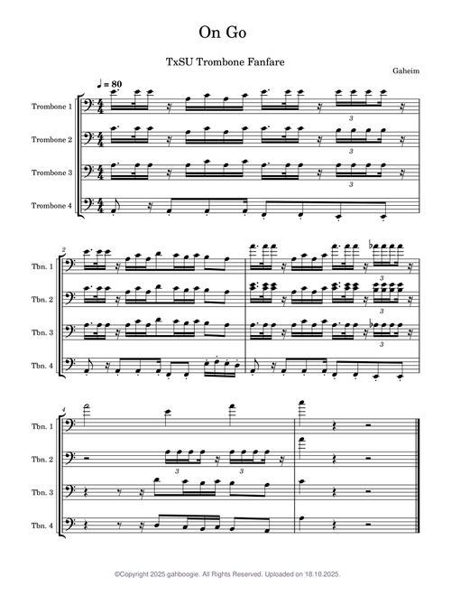 On Go (Trombone Fanfare)