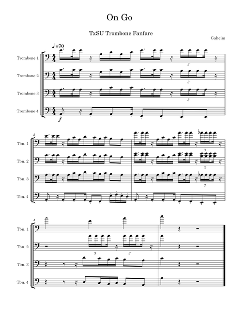 On Go (Trombone Fanfare)