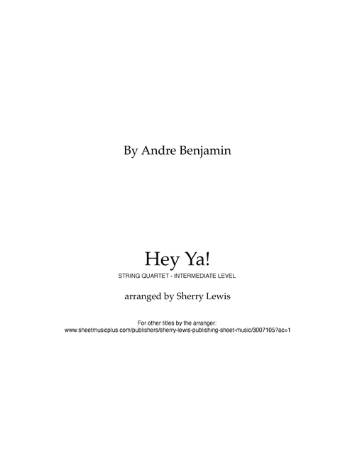 Hey Ya! (Arr. Sherry Lewis) - OutKast (String Quartet)