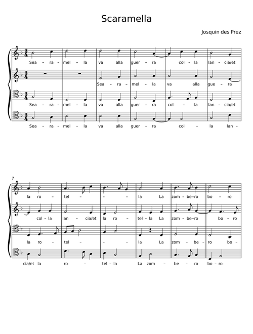 Scaramella - Josquin des Prez