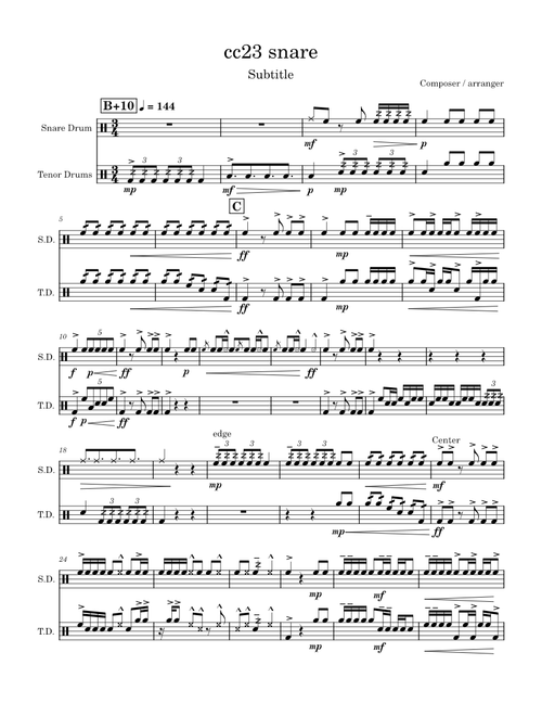 cc23 snare 144bpm – Peanut21