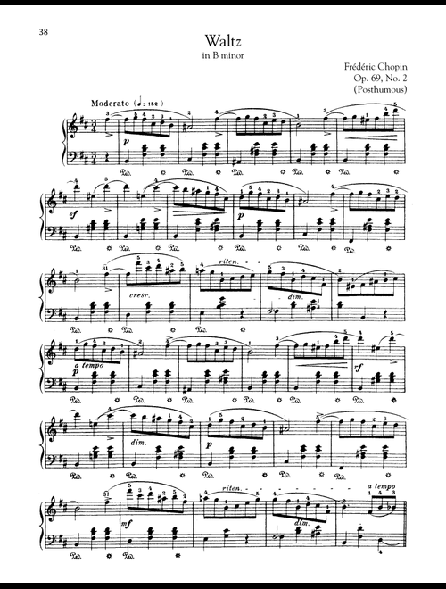Waltz In B Minor, Op. 69, No. 2 - Frédéric Chopin (Piano Solo)