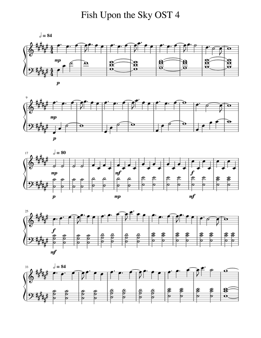 Fish Upon the Sky OST 4 Sheet music for Piano (Solo) Easy | Musescore.com