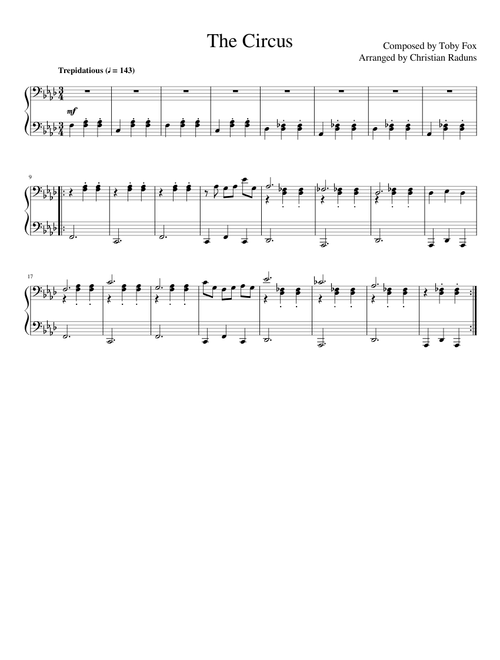 The Circus (Deltarune) - Arranged for Piano