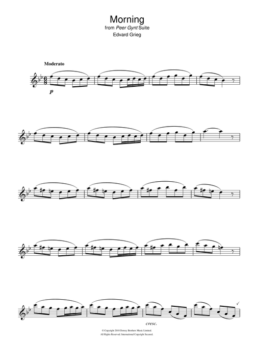 Morning (from Peer Gynt Suite No.1) - Edvard Grieg (Alto Sax Solo)