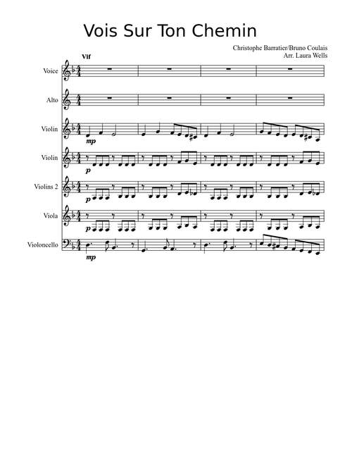 Vois Sur Ton Chemin (String Accompaniment)