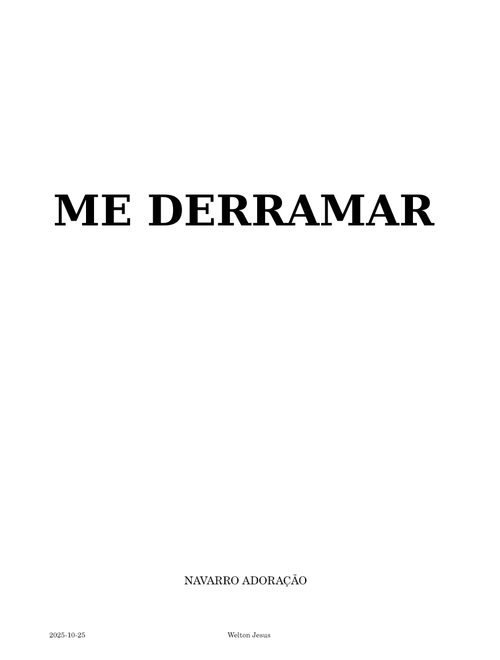Me derramar - G - Welton - Violão