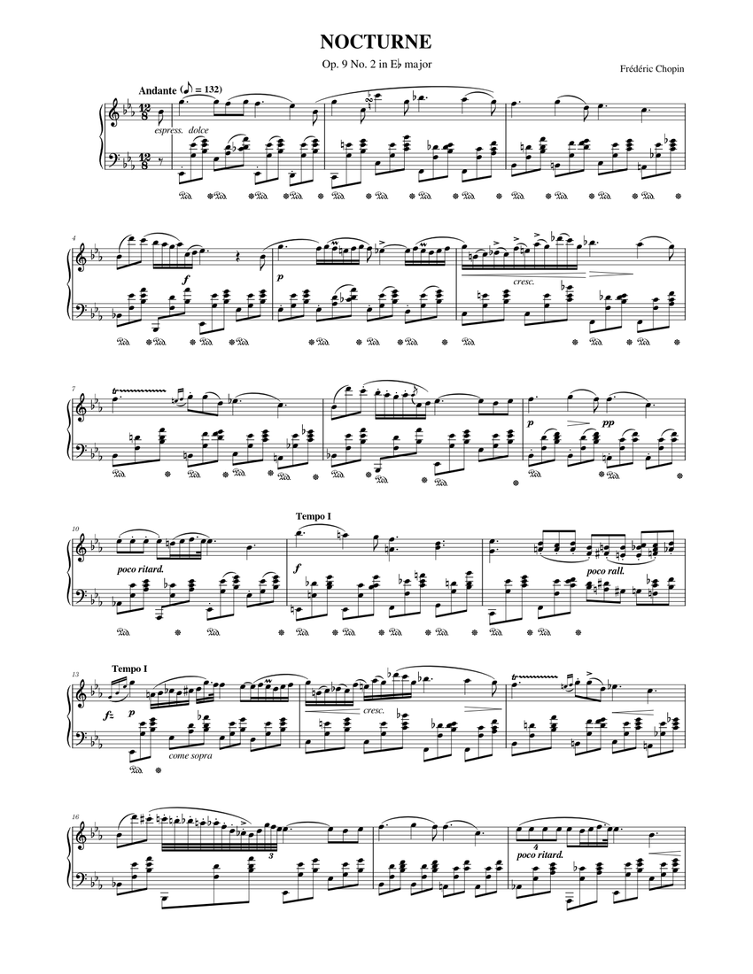 Ноктюрн op 9 no 2. Ноктюрн op 9 no 2