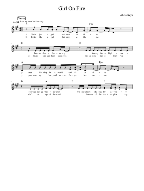 Girl On Fire - Alicia Keys