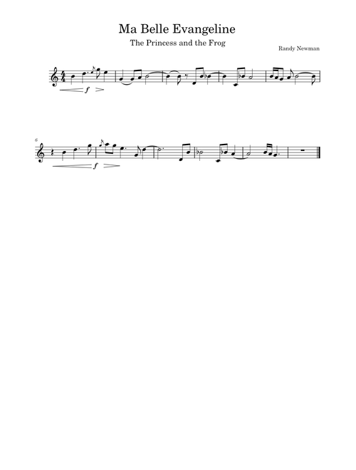 Ma belle evangeline – Randy Newman Ma Belle Evangeline