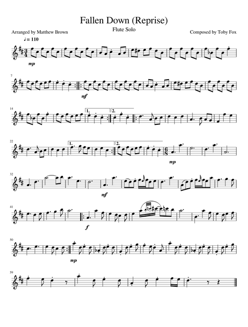 Fallen Down (Reprise) Flute Solo