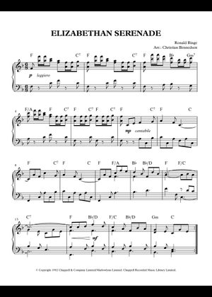 Elizabethan Serenade Sheet Music for Piano (Solo) | MuseScore.com