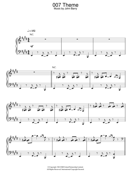 007 Theme - John Barry (Piano Solo)