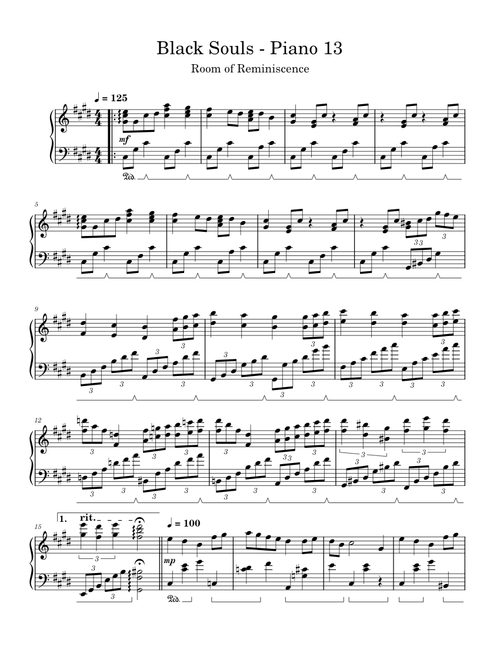 Piano 13 (Room of Reminiscence) – Black Souls OST
