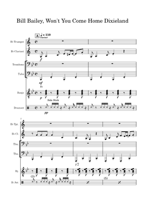 Bill Bailey (Chorus + Piano Solo) Sheet Music with Chords for