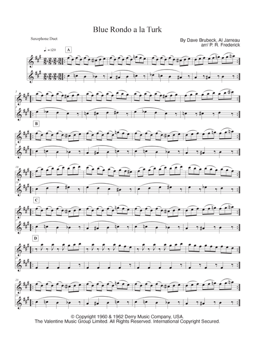 Blue Rondo A La Turk (Arr. P. R. Frederick) - Al Jarreau, Dave Brubeck (Instrumental Duet)