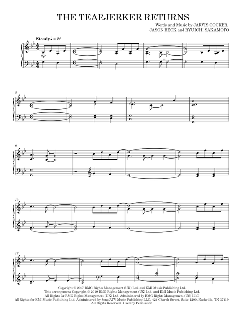 The Tearjerker Returns - Jarvis Cocker & Chilly Gonzales (Piano Solo)