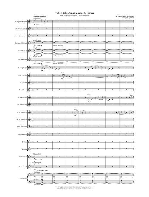 When Christmas Comes To Town (Arr. Kyle Blake) - Alan Silvestri (Brass Band)