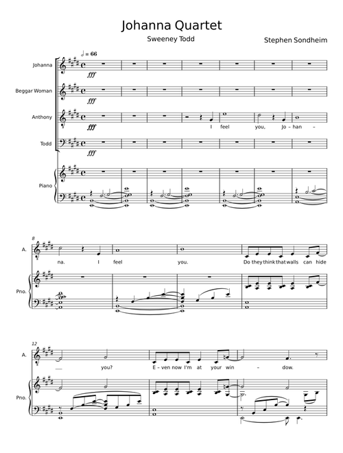 Johanna Quartet - Stephen Sondheim