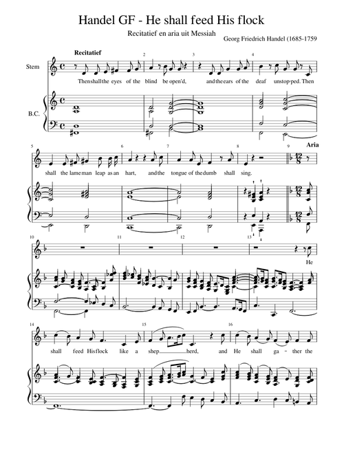 Handel GF - He shall feed His flock