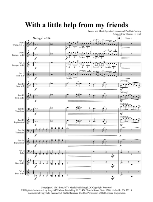 With A Little Help From My Friends (Arr. Thomas Graf) - Joe Cocker, The Beatles, Sam And Mark (Brass Ensemble)