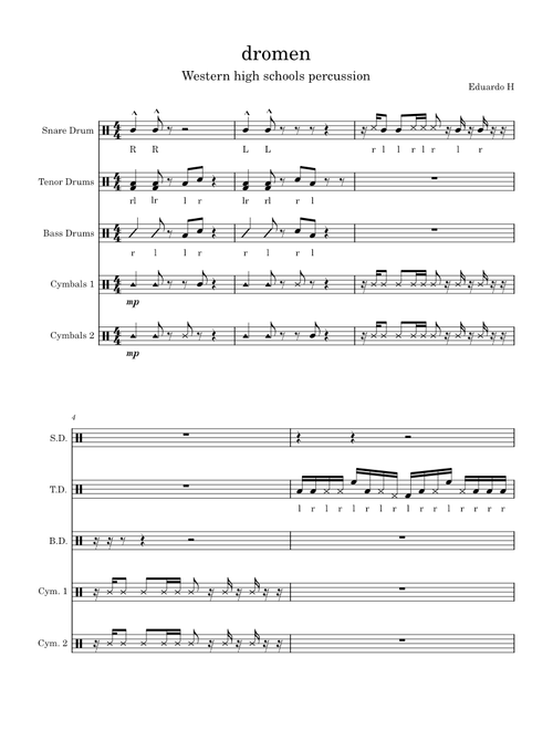 Untitled score – Unknown author drumline