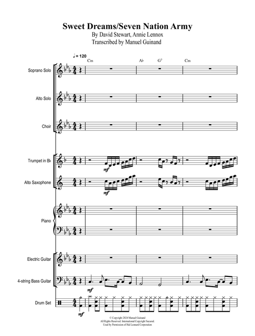 Sweet Dreams (Are Made Of This) (Arr. Manuel Guinand) - Eurythmics (Large Ensemble)