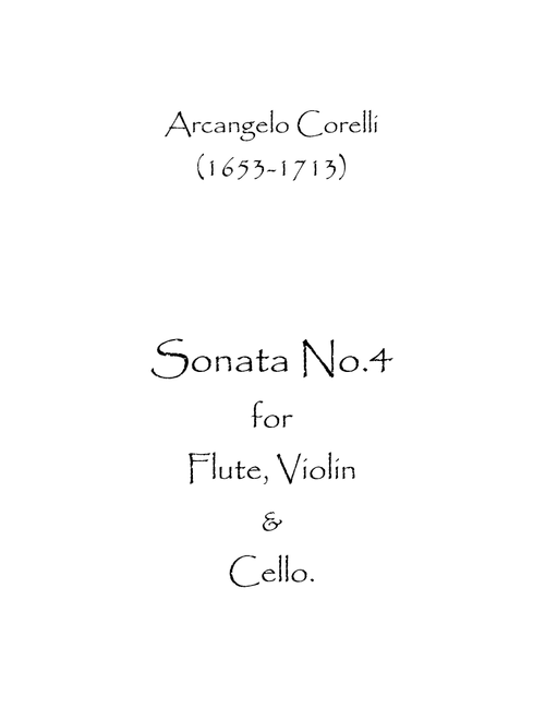 Sonata No.4 (Arr. Spence Bundy) - Arcangelo Corelli (Small Ensemble)