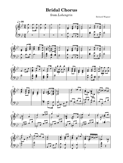 Wedding March (Wagner) - Bridal Chorus from Lohengrin