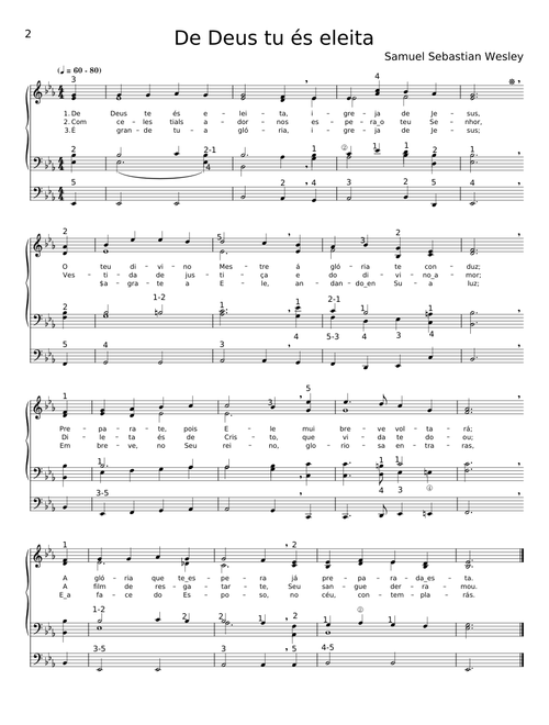 De Deus tú és eleita - Samuel Sebastian Wesley