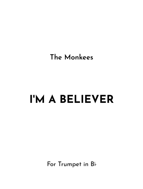 I'm A Believer (Arr. Jireh J.) - The Monkees (Trumpet Solo)