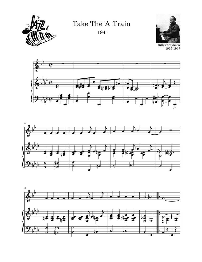 Take The 'A' Train – Billy Strayhorn Sheet Music for Piano