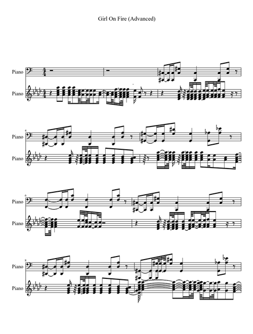 Girl On Fire (Advanced)