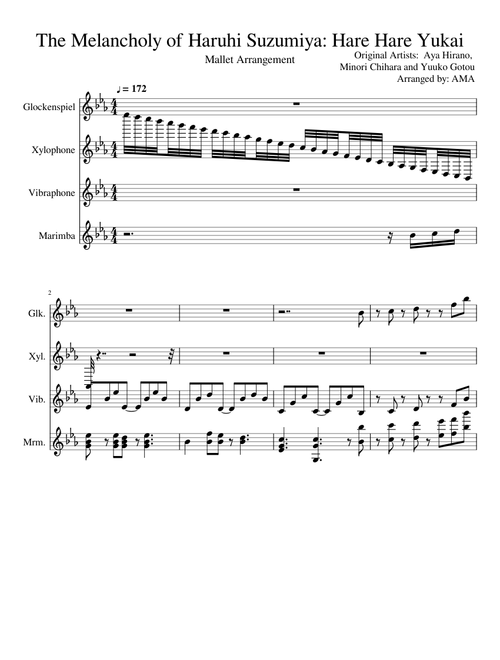 The Melancholy of Haruhi Suzimiya : Hare Hare Yukai