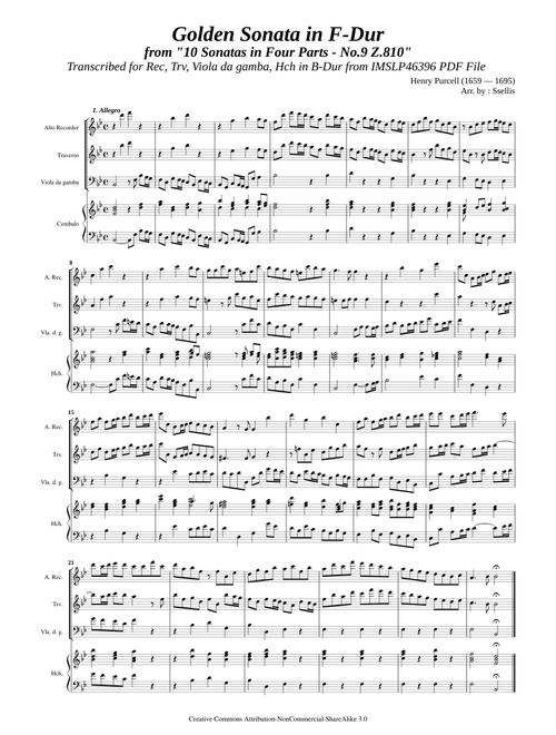 Purcell, H. _ Golden Sonata In F-Dur From '10 Sonatas In Four Parts - No.9 Z.810'