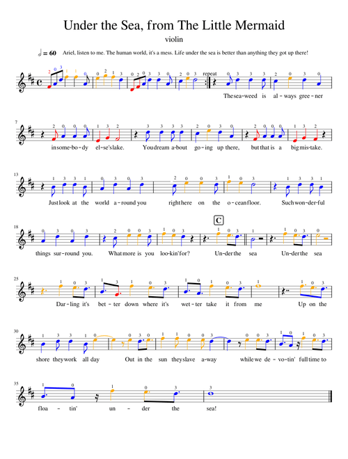 Under the sea – violin
