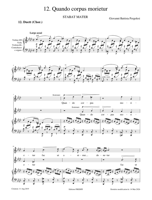 Stabat Mater, P.77 (12. Quando corpus morietur) - Giovanni Battista Pergolesi