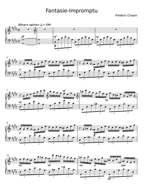 Fantasie Impromptu in C# min - Frédéric Chopin